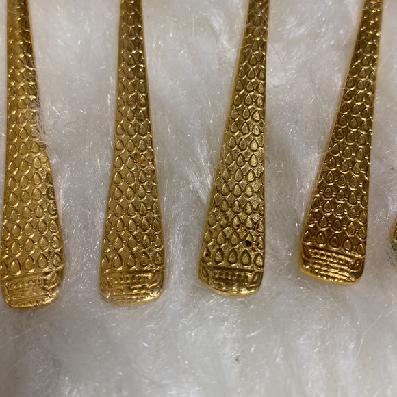 Adcraft Demitasse 10pc Gold Plated Mini Spoons - Picture 5 of 9